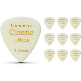 Pick Boy Glow in the Dark Luminous Cellulose Vintage Guitar Picks 1.00 mm 10 Pack