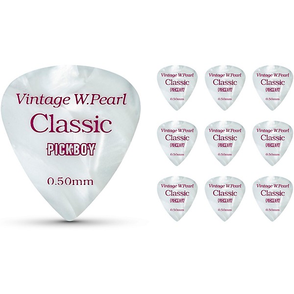 Pick Boy Pearl Cellulose Vintage Guitar Picks .50 mm 10 Pack