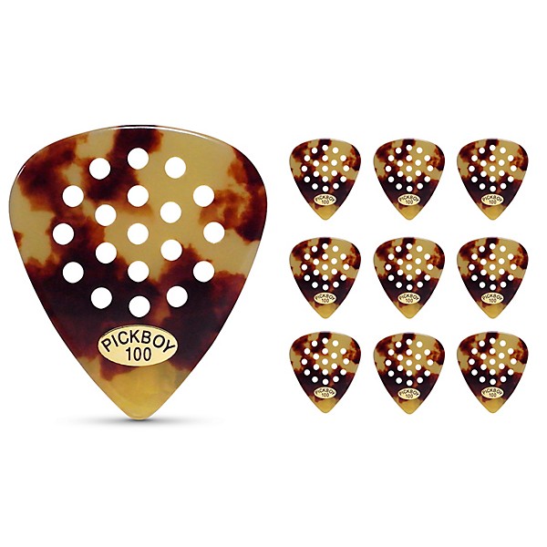 Pick Boy Pos-a-Grip Classic T Shell Cellulose Guitar Picks 1.00 mm 10 Pack