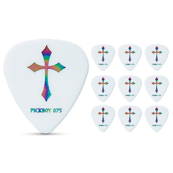 Pick Boy Heavy Metal Cross Celltex Guitar Picks .75 mm 10 Pack