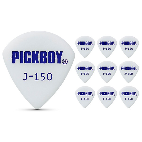 Pick Boy White Polyacetal Jazz Guitar Picks 1.50 mm 10 Pack