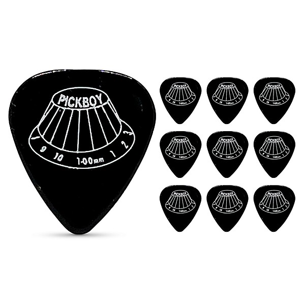 Pick Boy Guitar Knob Black Celltex Guitar Picks 1.00 mm 10 Pack