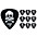 Pick Boy Fang Skull & Crossbones Celltex Guitar Pick... Pick Boy Fang Skull & Crossbones Celltex Guitar Picks 1.00 mm 10 Pack