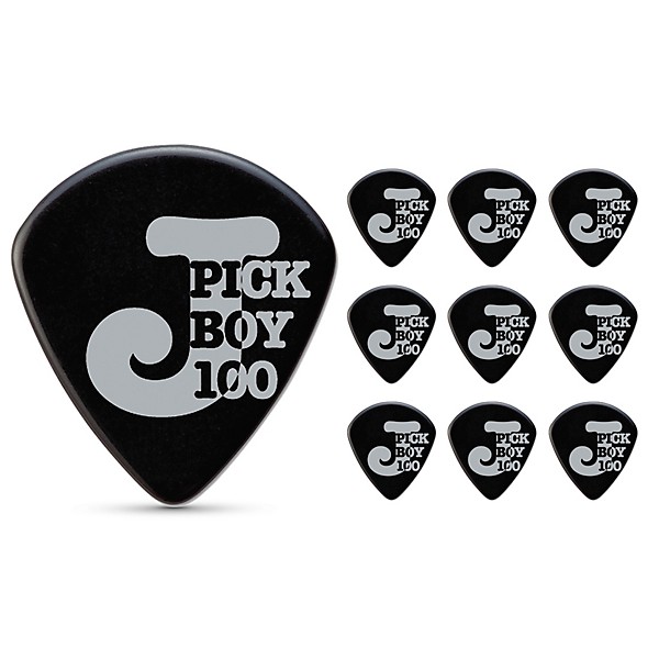 Pick Boy Black Cellulose Jazz Guitar Picks 1.00 mm 10 Pack