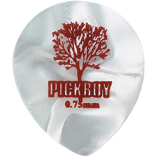 Pick Boy Round Pearl With Tree Cellulose Jazz Guitar Picks .75 mm 10 Pack