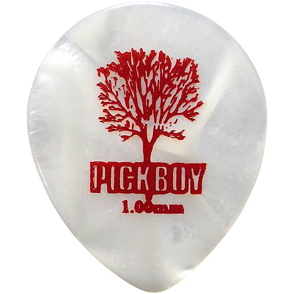 Pick Boy Round Pearl With Tree Cellulose Jazz Guitar Picks 1.00 mm 10 Pack