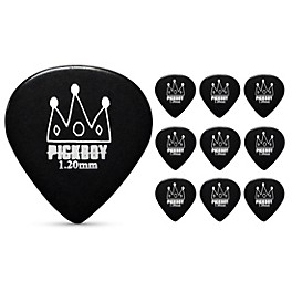 Pick Boy Round Raindrop Black with Crown C... Pick Boy Round Raindrop Black with Crown Cellulose Guitar Picks 1.20 mm 10 Pack