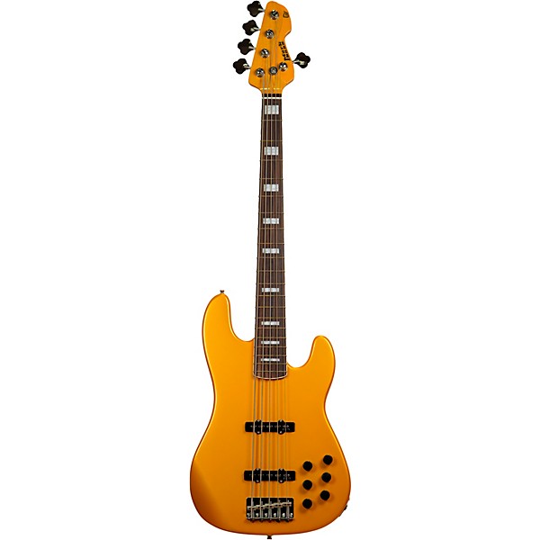 Markbass MB GV5 Gloxy CR RW 5-String Electric Bass Guitar Metallic Yellow