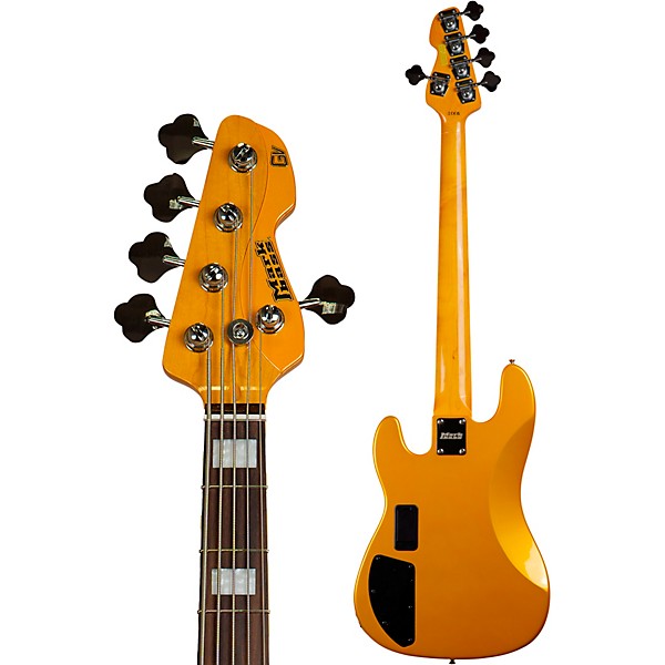 Markbass MB GV5 Gloxy CR RW 5-String Electric Bass Guitar Metallic Yellow