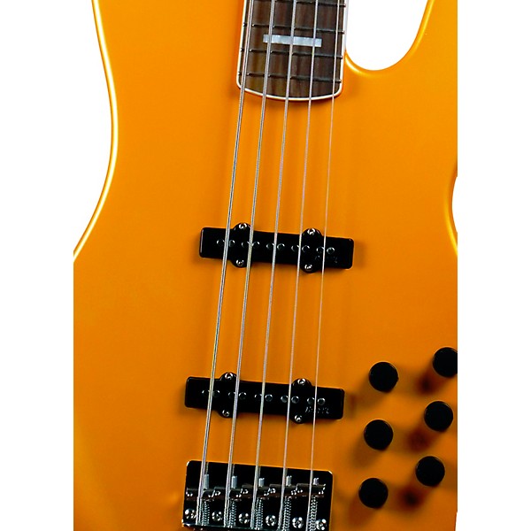 Markbass MB GV5 Gloxy CR RW 5-String Electric Bass Guitar Metallic Yellow