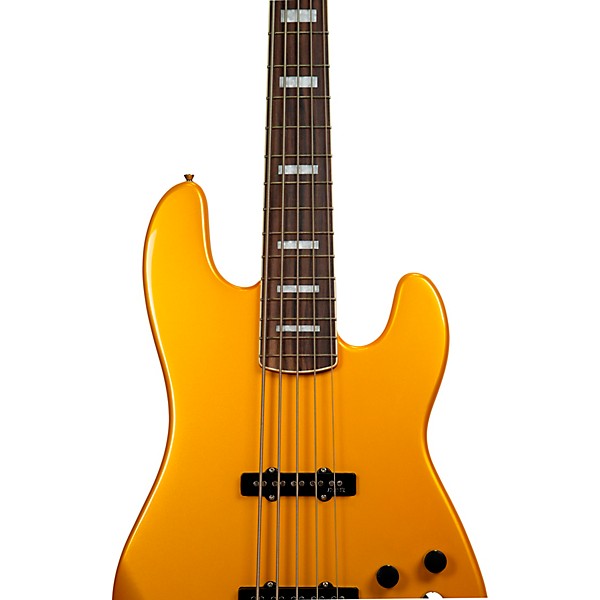 Markbass MB GV5 Gloxy CR RW 5-String Electric Bass Guitar Metallic Yellow