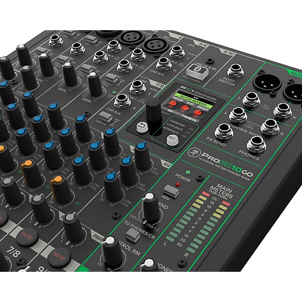 Mackie ProFX10GO 10-Channel Battery-Powered Analog Mixer