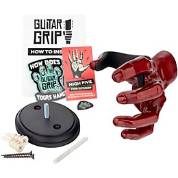 GuitarGrip Classic Grip Guitar Wall Hanger Metallic Red