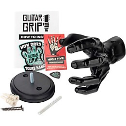 GuitarGrip Classic Grip Guitar Wall Hanger Metallic Black