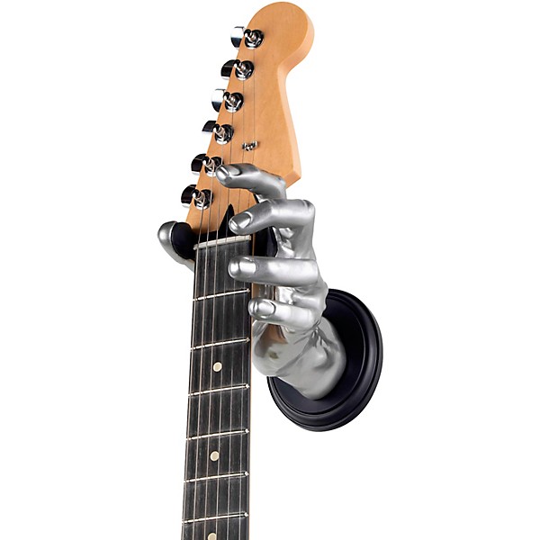 GuitarGrip Classic Grip Guitar Wall Hanger Metallic Silver