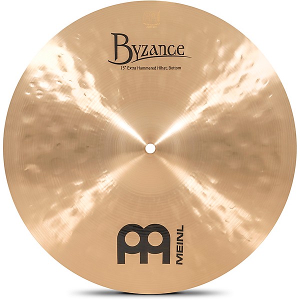 MEINL Byzance Traditional Extra Hammered Hi-Hat Cymbal Pair 15 in.