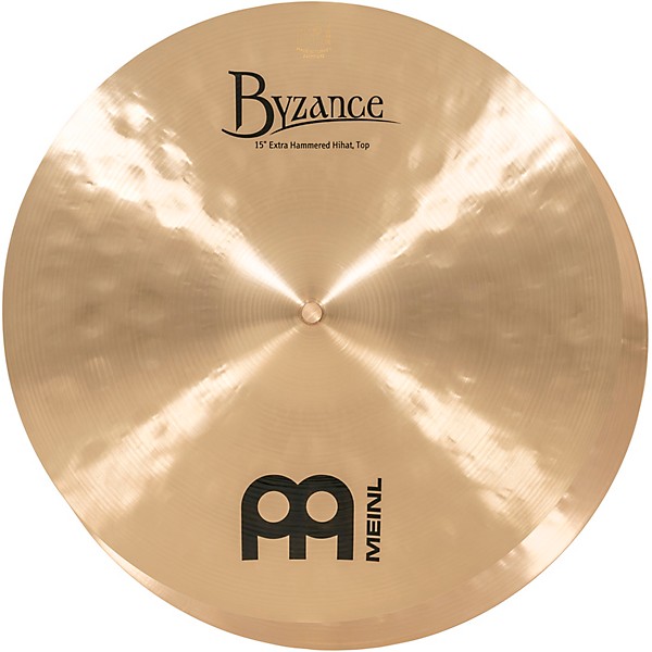 MEINL Byzance Traditional Extra Hammered Hi-Hat Cymbal Pair 15 in.