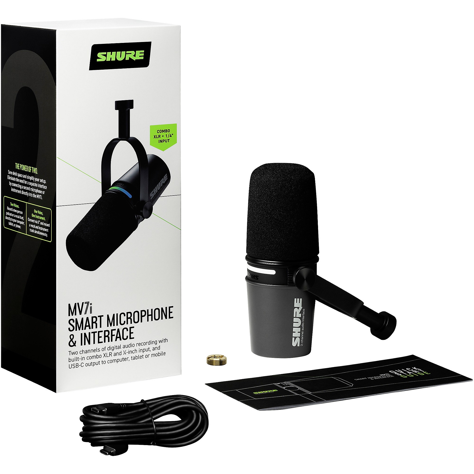 Shure MV7i Smart Mic and Interface - USB & XLR