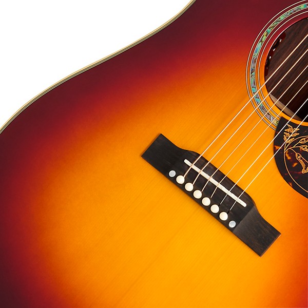 Epiphone Inspired by Gibson Custom Hummingbird Deluxe EC Acoustic-Electric Guitar Autumn Burst