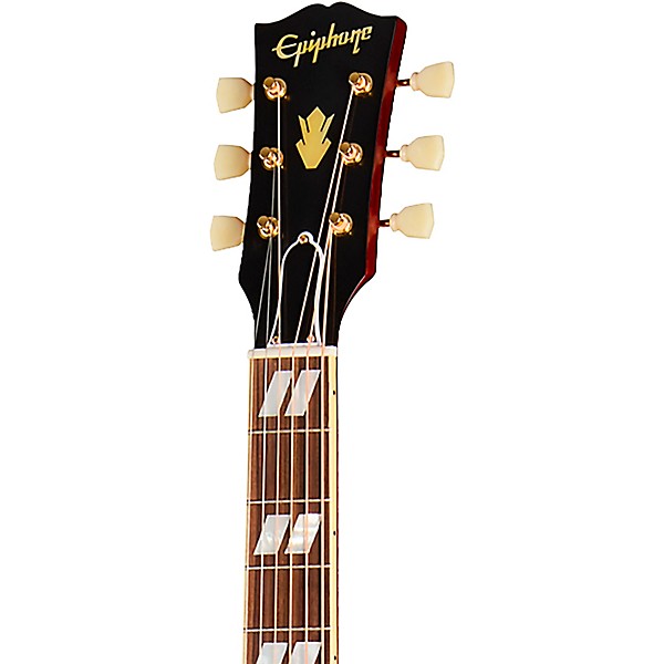 Epiphone Inspired by Gibson Custom 1960 Hummingbird Reissue Left-Handed Acoustic-Electric Guitar Heritage Cherry Sunburst