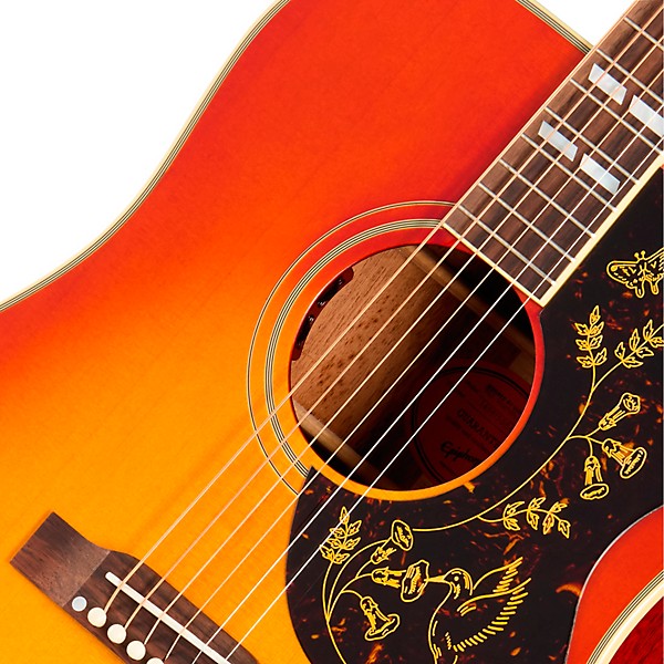Epiphone Inspired by Gibson Custom 1960 Hummingbird Reissue Acoustic-Electric Guitar Heritage Cherry Sunburst
