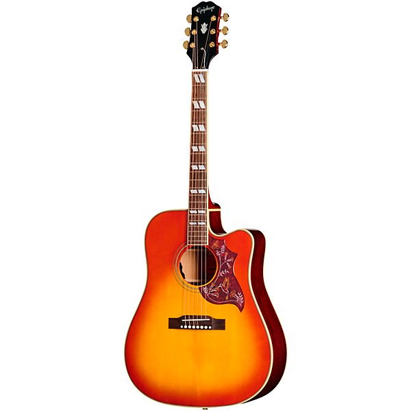 Epiphone Inspired by Gibson Hummingbird Standard EC Acoustic-Electric Guitar - Cherry Sunburst
