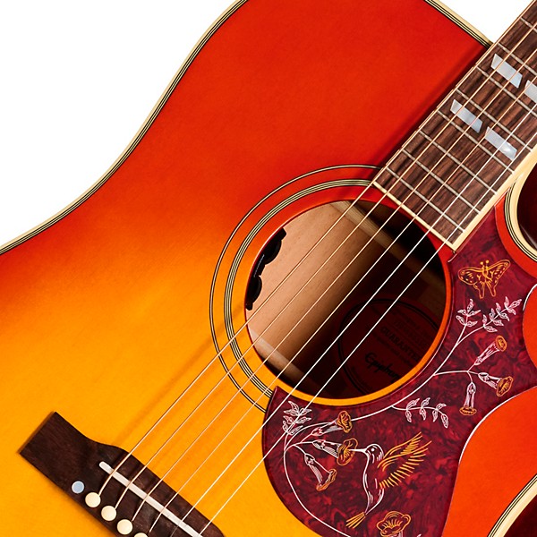 Epiphone Inspired by Gibson Hummingbird Standard EC Acoustic-Electric Guitar - Cherry Sunburst