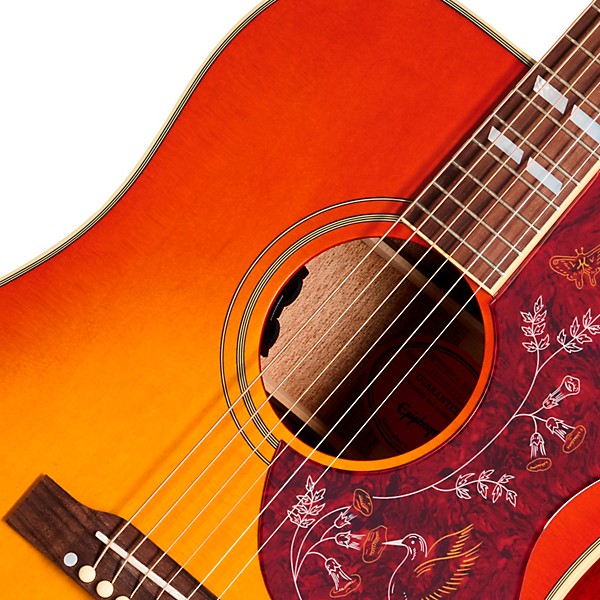 Epiphone Inspired by Gibson Hummingbird Standard Acoustic-Electric Guitar - Cherry Sunburst