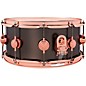 DW Collector's Series 14x6.5" Satin Black Over Brass Snare Drum With Copper Hardware 14 x 6.5 in. Satin Black Over Brass w...