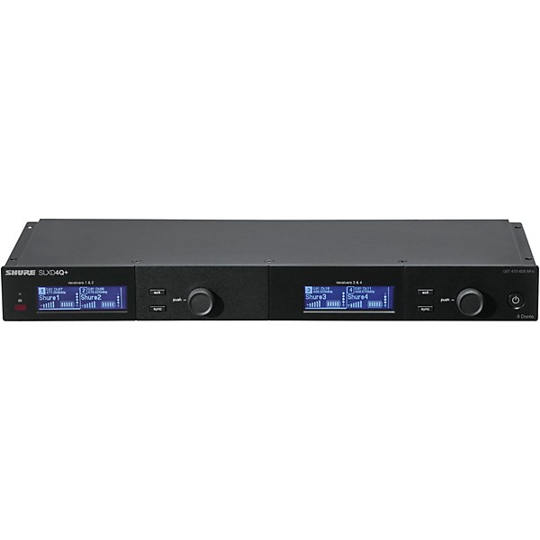 Shure SLX-D4QDAN+ Quad Channel Digital Wireless Receiver With Dante Connectivity Band G57