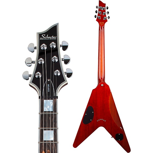 Schecter Guitar Research V-1 Electro-Resin Electric Guitar Gloss Natural