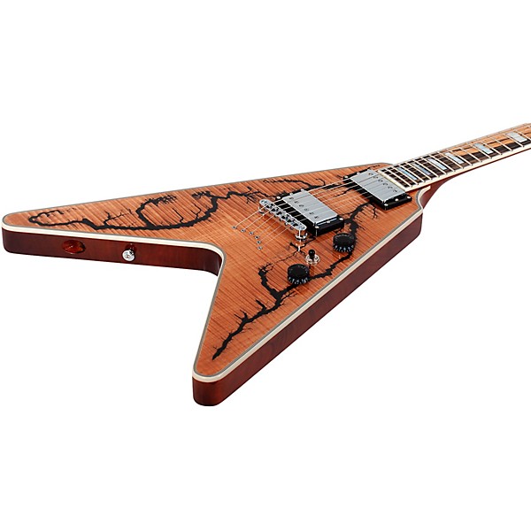 Schecter Guitar Research V-1 Electro-Resin Electric Guitar Gloss Natural