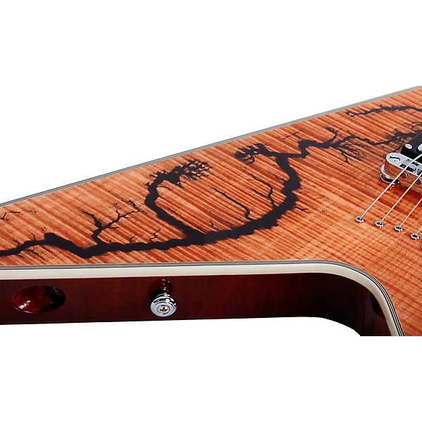 Schecter Guitar Research V-1 Electro-Resin Electric Guitar Gloss Natural