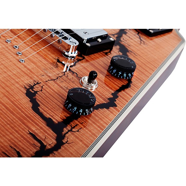 Schecter Guitar Research V-1 Electro-Resin Electric Guitar Gloss Natural