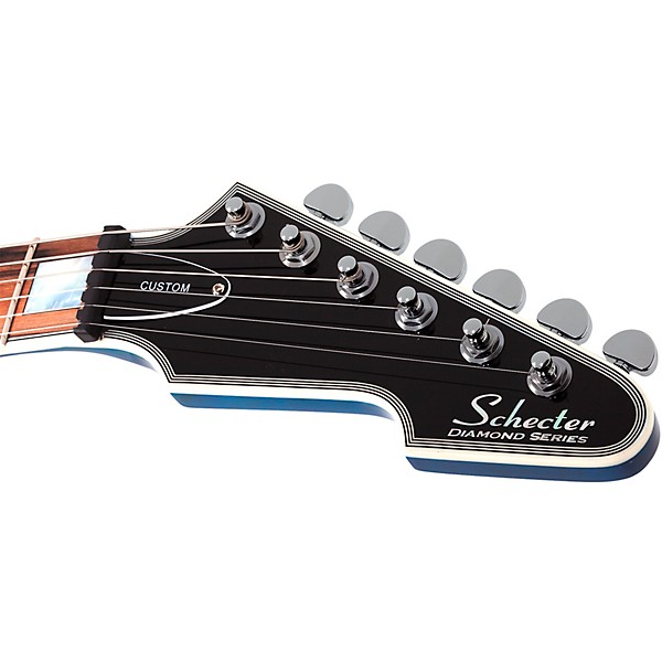 Schecter Guitar Research E-1 Electro-Resin Electric Guitar Transparent Blue