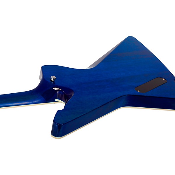 Schecter Guitar Research E-1 Electro-Resin Electric Guitar Transparent Blue