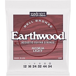 Ernie Ball Earthwood Bell Bronze Acoustic Guitar Strings Medium Light (12 - 54)
