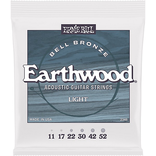 Ernie Ball Earthwood Bell Bronze Acoustic Guitar Strings Light (11 - 52)