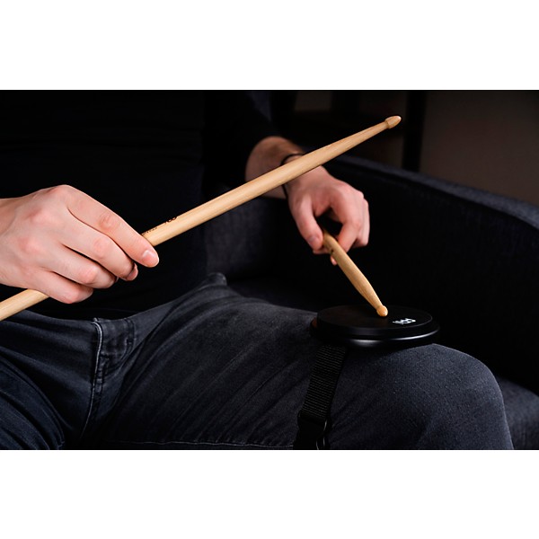 MEINL Knee-Mounted Practice Pad With Strap 4 in. Black