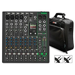 Mackie ProFX10GO Battery-Powered Mixer Bundle with Gator Bag and Cables