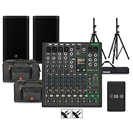 Mackie ProFX10GO Battery-Powered Mixer Bundle with Thrash212 GO Speakers, Extra Battery, Bags, Stands and Cables