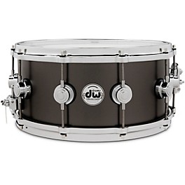 DW Collector's Series Satin Black Over Brass Snare Drum With Die Cast Hoops 14 x 6.5 in. Satin Black Over Brass