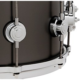 DW Collector's Series Satin Black Over Brass Snare Drum With Die Cast Hoops 14 x 6.5 in. Satin Black Over Brass