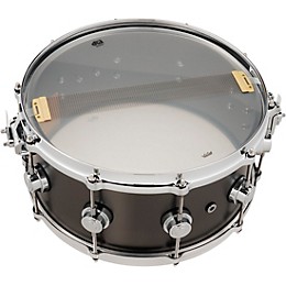 DW Collector's Series Satin Black Over Brass Snare Drum With Die Cast Hoops 14 x 6.5 in. Satin Black Over Brass