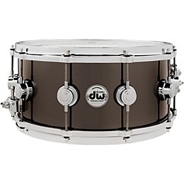 DW Collector's Series Black Nickel Over Brass Snare Drum With Die-Cast Hoops 14 x 6.5 in. Black Nickel Over Brass