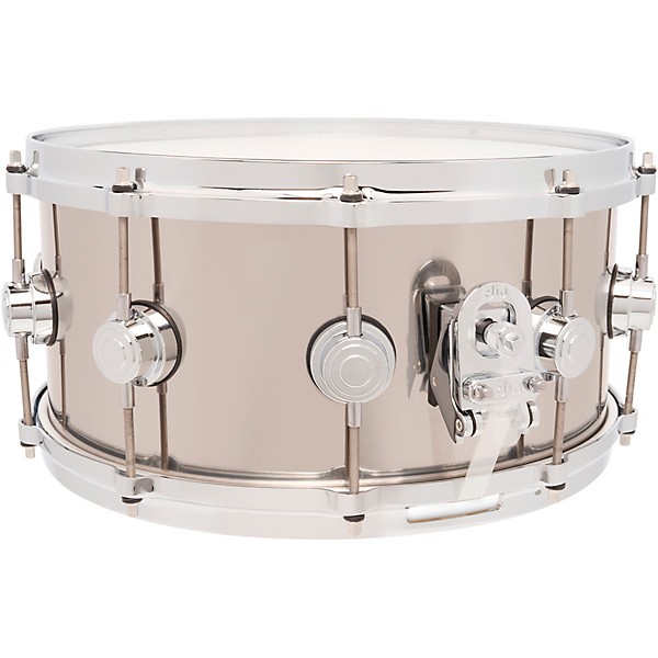 DW Collectors Series Stainless Steel Snare Drum With Die Cast Hoops 14 x 6.5 in. Stainless Steel