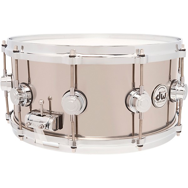DW Collectors Series Stainless Steel Snare Drum With Die Cast Hoops 14 x 6.5 in. Stainless Steel