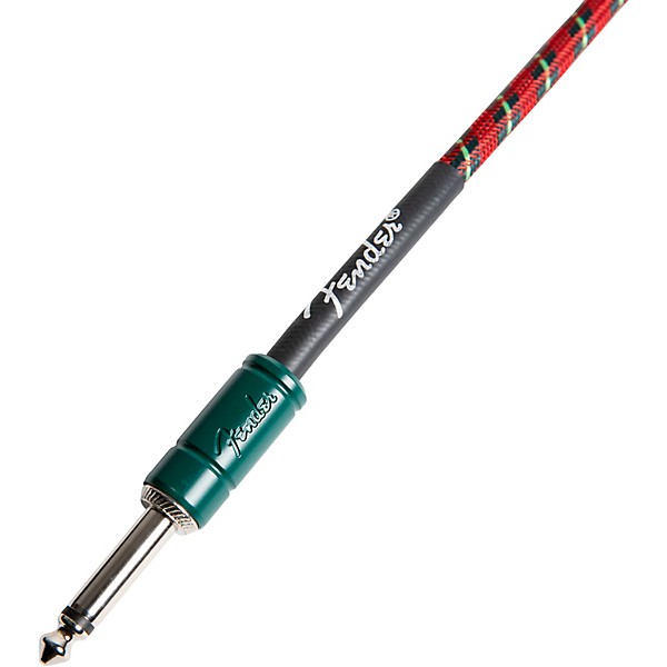 Fender Contour Holiday Instrument Cable 15 ft. Red/Green