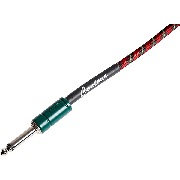Fender Contour Holiday Instrument Cable 15 ft. Red/Green