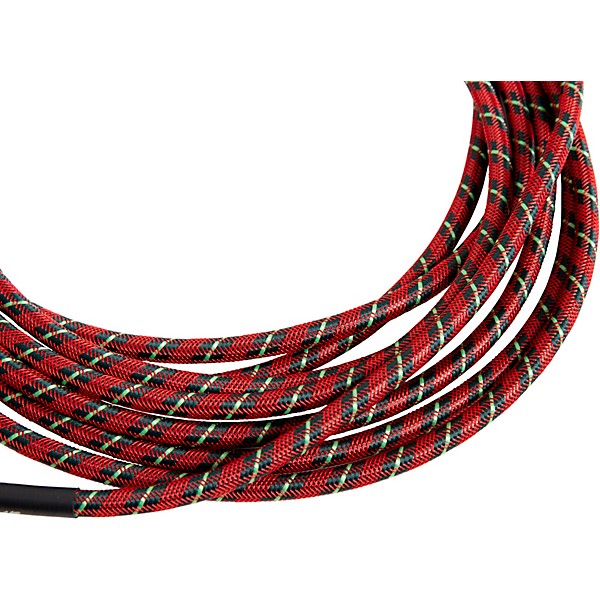 Fender Contour Holiday Instrument Cable 15 ft. Red/Green